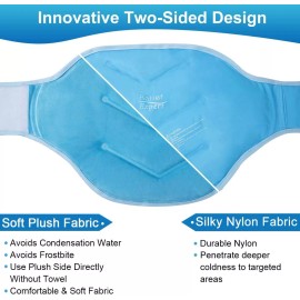 Relief Expert Double Sided Gel Cold Pack Reusable Ice Pack for Waist, Back,  Adjustable Strap