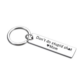 Don't Do Stupid Sh t Keychains-Funny Keychains Gifts for Teens,Boo Basket Stuffers for him,Gifts for Son Daughter Kids,Gag Gifts for Teenage Boys Girls,Christmas Stocking Stuffer