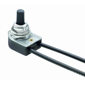 Leviton 90572 Rotary Switch, Single Pole On/Off; 6A-125VAC, 3A-250VAC; Male bushing 3/8-27 by 11/32 inch long thread