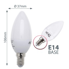 B.K.Licht B.K.Licht - 5er Set LED Lampe E14 mit warmwei?er Lichtfarbe, 5 Watt, 470 Lumen, LED Glhbirne, Leuchtmittel, Birne, Glhlampen, Kerze, Bulb, 3,7x10,6 cm, Wei?