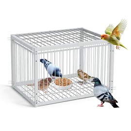 PAUQRWIE Pigeon Bird Trap Cage with Escape-Proof Bird Traps for Small Birds Folding One-Way Entrance Trapping U-Trap Door for Quail Doves