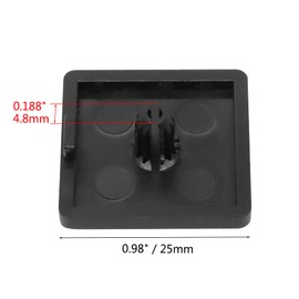 Abeicy 20 Pieces 1010 Plain Plastic End Cap Square Black Cover Caps for Aluminum Extrusion Profile Protection (25 x 25 mm)