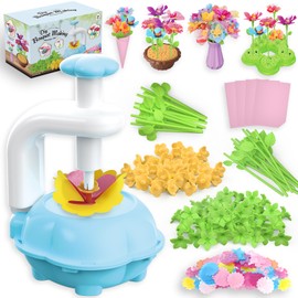 Kufanda Flower Making Craft Kit for Girls Ages 3+, Creative Fabric Flower Bouquets Toys for 4-8 Year Old Kids, Ideal Festive Gifts for Granddaughters & Craft Lovers, Educational Fun DIY Activity Set