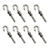 8Pcs M8 Stainless Steel Eye Bolt with Nut and Washers