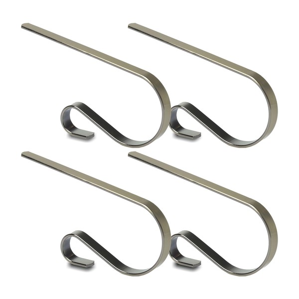 Christmas Stocking Holder 4 Pcs Stocking Hooks for Mantle Fireplace