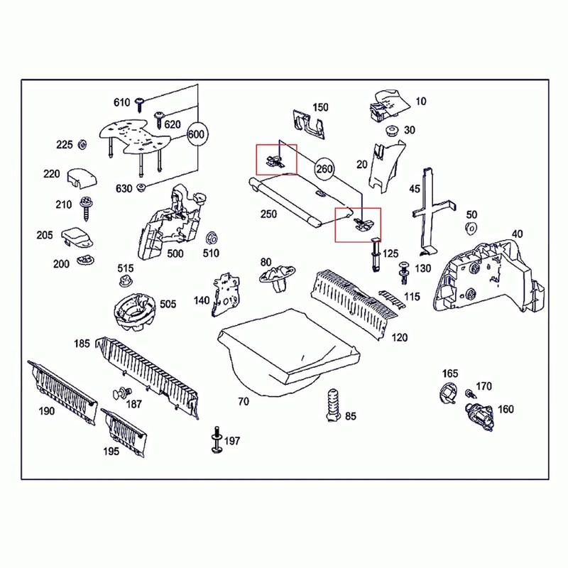 Retaining Clips, Parcel Shelf Clip, Cargo Compartment Cover, Locking Pack