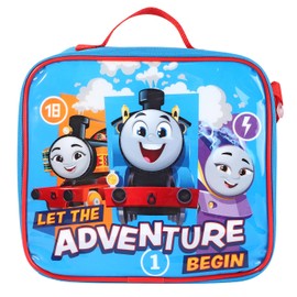 Thomas The Tank Engine 3-Piece Lunch Set, Insulated Bag with Water Bottle and Food Container, Blue