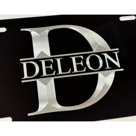 Diamond Etched Products Custom YOUR Name Engraved Monogram Car Tag Diamond Etched Metal License Plate