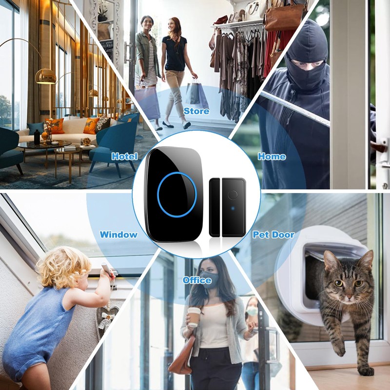 Door Chime When Door Opens, FullHouse Door Sensor Wireless Entry