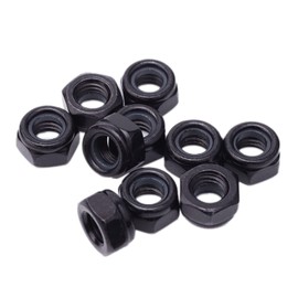 Hex Nuts Locking Nut DIN985 Standard Self-Locking Nut Carbon Steel Nut Hexagonal Screw Nut Carbon Steel Nut Stop Nut (10 Pieces, M8)