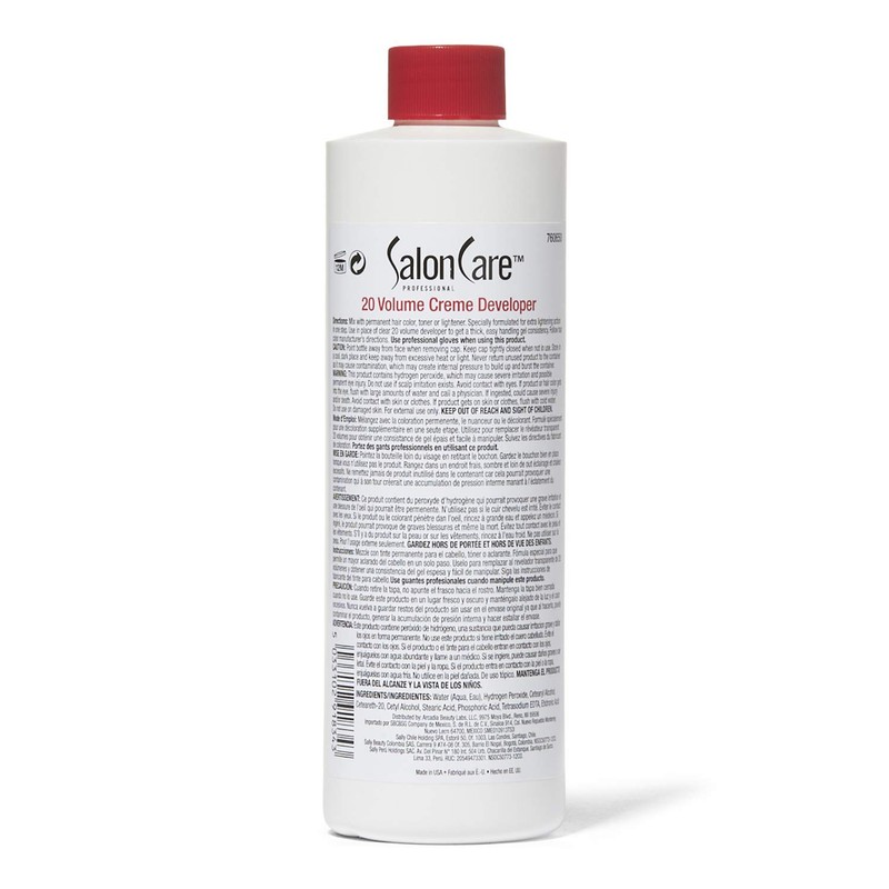 Salon Care 20 Volume Creme Developer, Uniform Lift, Easy to