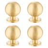 RZDEAL 1 Inch Gold Ball Cabinet Knobs Solid Brass Kitchen