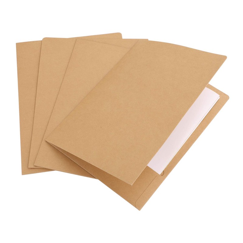 10pcs Kraft Paper Folder Set A4 File Folder File Folder