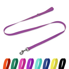 Kidding Pets Waterproof Dog Leash, 5/6 FT Durable Odor-Proof Dog Leashes with Strong Metal Hooks Fits Small Medium or Large Dogs (Purple, 6FT - 1 inch Width)