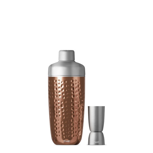 S'well Stainless Steel Shaker Set with Jigger Carafe 18 Fl ounces Dipped Metallic Triple Layered Vacuum Insulated Container Designed to Keep Cocktails Colder for Longer