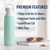 Brita Insulated Filtered Water Bottle with Straw, Reusable, Stainless Steel