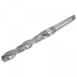 sourcing map 22mm High-speed Steel Twist Bit Extra Long Drill Bit with MT2 Morse Taper Shank, 245mm Overall Length