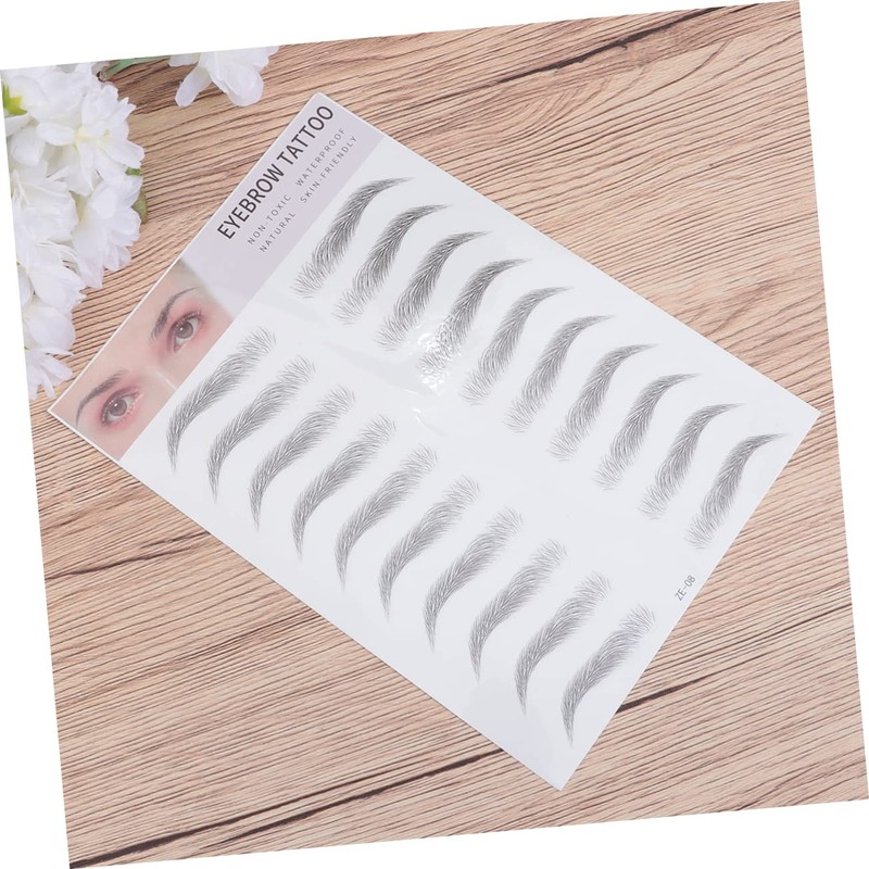 VICASKY 2pcs Artificial Eyebrow Transfer Stickers for Men Women Imitation