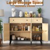 Loomie Sideboard Buffet Storage Cabinet, Rattan Cabinet with 2 Drawers