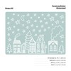 Reusable Window Sticker Christmas Winter City Skyline 1st A4 Sheet
