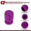 HEROFFIX 4 Pcs Mesh Pattern Tire Valve Stem Caps Decorative