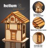 Hellum Holzfachwerkhaus – Dekorative Beleuchtung (LED, warmweiß, Beige, Braun, Innenraum,