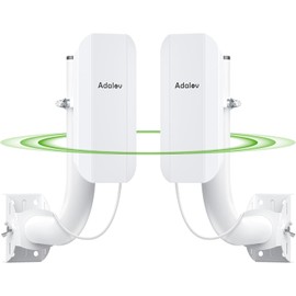 Adalov CPE362 Gigabit WiFi Bridge 48V PoE & VLAN, 5KM Point to Point 5.8GHz Wireless Bridge, IP65 Waterproof, Long Range Extend Farm, Garage, Multi-Building Network, Starlink Network, Security Camera