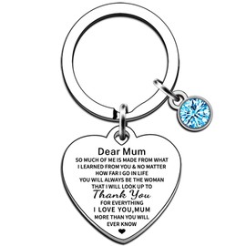 JMIMO Mum Keyring Mum Gifts from Daughter Son Thank You Mum Gifts Mum Mummy Christmas Birthday Thanksgiving Mother's Day Gifts