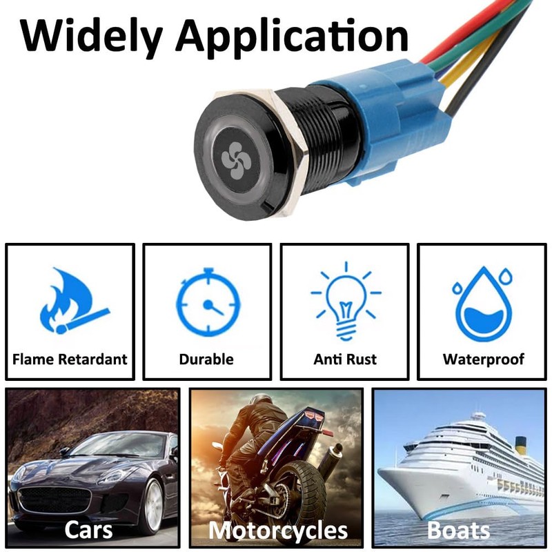 ETOPARS Black Shell 19mm Switch 12V 5A Car Toggle Switch