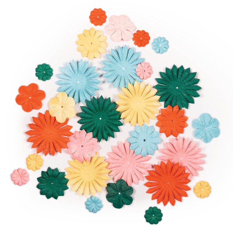 Folia 12801 Paper Flowers, Pack of 30 Assorted Colours