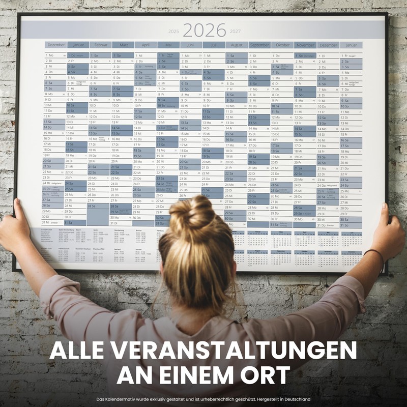 XXL Annual Calendar 2026 + January 2027 Year Planner in
