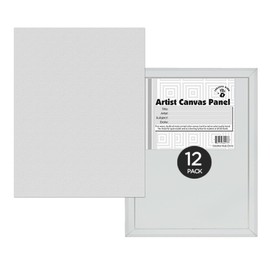 Creative Mark Cotton Canvas Panels 12 Pack - 8x16" - Professional Quality Fine Weave Acrylic Primed Artist Canvas Boards for Painting, Acrylics, Studios, & More