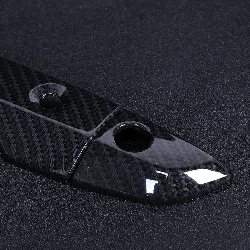 8pcs Smart Exterior Door Handle Cover Trim Carbon Fiber Style