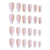 Gifiky 24Pcs French Tip Press on Nails - Short Almond