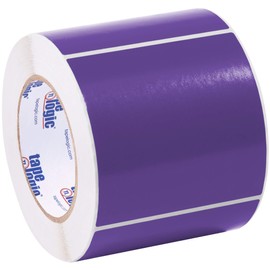 Tape Logic Inventory Rectangle Label, 4" L x 4" W, Purple, Roll of 500 (DL638M)