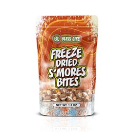 Bliss Life Freeze Dried Candy Bites – Strawberries & Cream, S'mores, Caramel Apple, Orange Creamsicle – Healthy Freeze-Dried Fruit Snacks – All-Natural, Gluten-Free, and Delicious Candy Alternatives (S'mores, 1 Count)