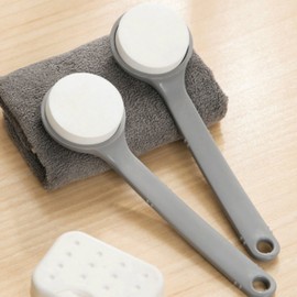Handle, bath, shower, etc., scrubbing sponge, soft massager Gray 3ea