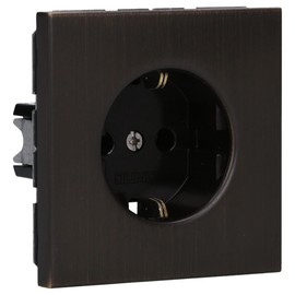 Jung Schuko Socket 16 A 250 V Series LS Dark, Pack of 1, brown, ME 1520 AT