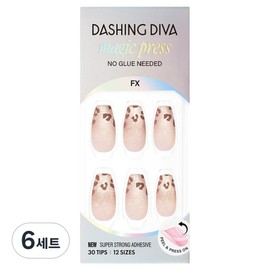 Dashing Diva Magic Press Nail Coffin, Leo, 6 sets / 데싱디바 매직프레스 네일 코핀, 레오, 6세트