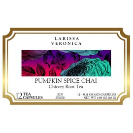 Pumpkin Spice Chai Chicory Root Tea (Single Serve K-Cup Pods) (12 pods, ZIN: 578372) - 3 Pack