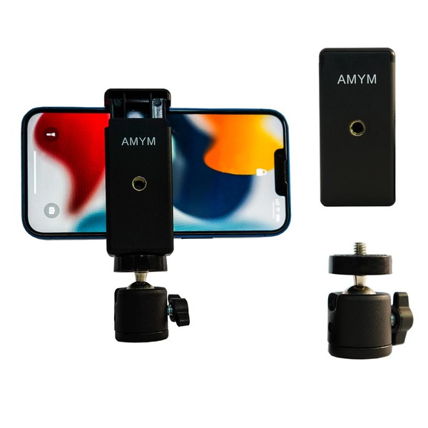 AMYM Universal Tripod Mount, Cell Phone Holder and Ball Head