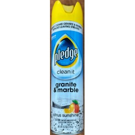Pledge 6 Pledge Everyday Cleaner Clean It Granite & Marble Spray Citrus Sunshine 9.7 oz