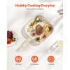 White 17-Piece Nonstick Cookware Set with Detachable Handle Space-Saving Induction