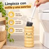 ALIMOTA Juego de 2 Escobillas para Inodoro Amarillo Diseño Sonriente