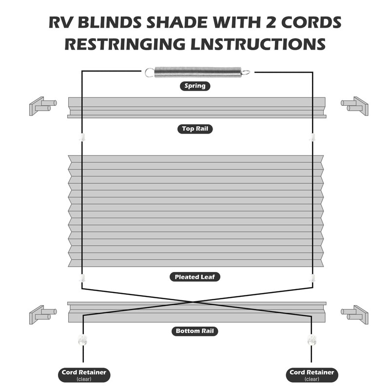 GGTE RV Pleated Shade Repair Kit with Wire Restring Tool,