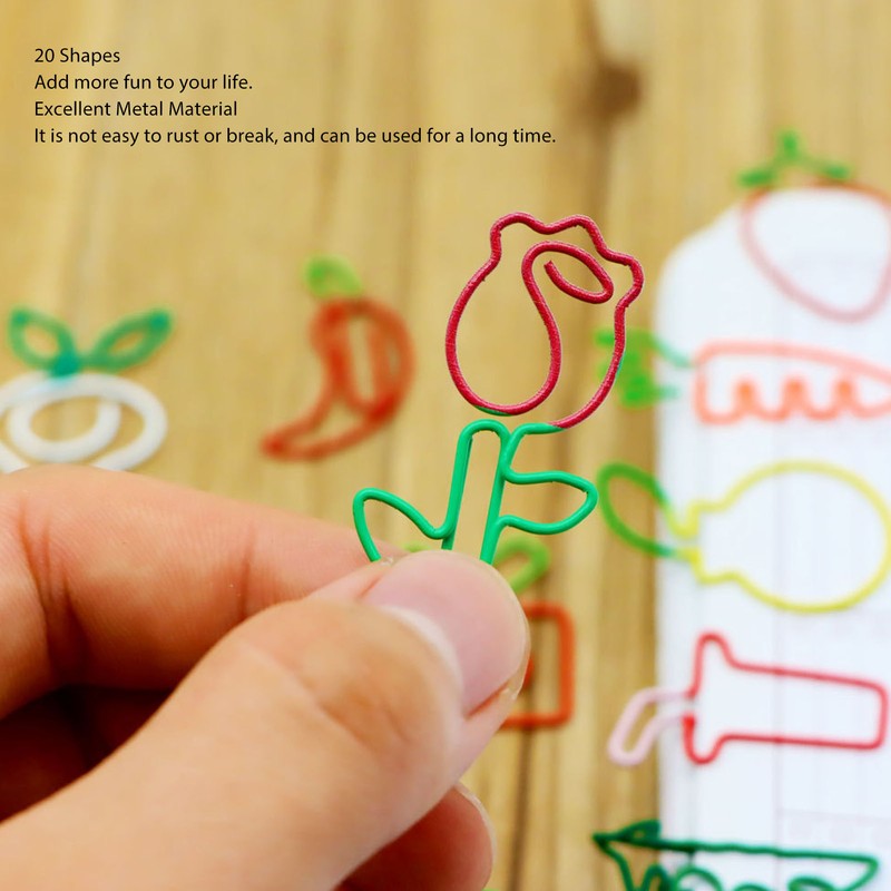 100PCS Set Marking Document Organizing Clip Multiple Cute Shapes Metal