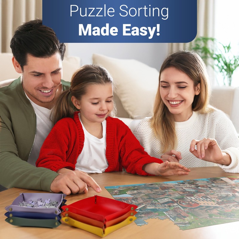 Puzzle Sorting Trays - 6X Puzzle Organizer for Sorting 1000