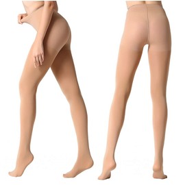 MANZI Women's 1 Pairs Classic Opaque Control-Top Tights with Comfort Stretch 70 Denier(Suntan,1 Pairs,XL)