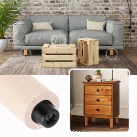 Knpwer Pack of 200 Rubber Feet for Chopping Boards 15 x 12 x 8 mm, Soft Chopping Board Rubber Feet with Stainless Steel Screws, Cutting Board Feet, Round Black Rubber Feet, Screwable Pads