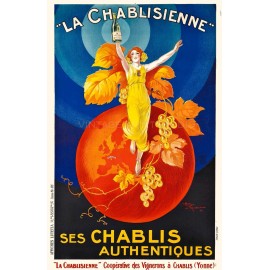 La Chablisienne French Wine Vintage Liquor Advertising Giclee Canvas Print 26x40